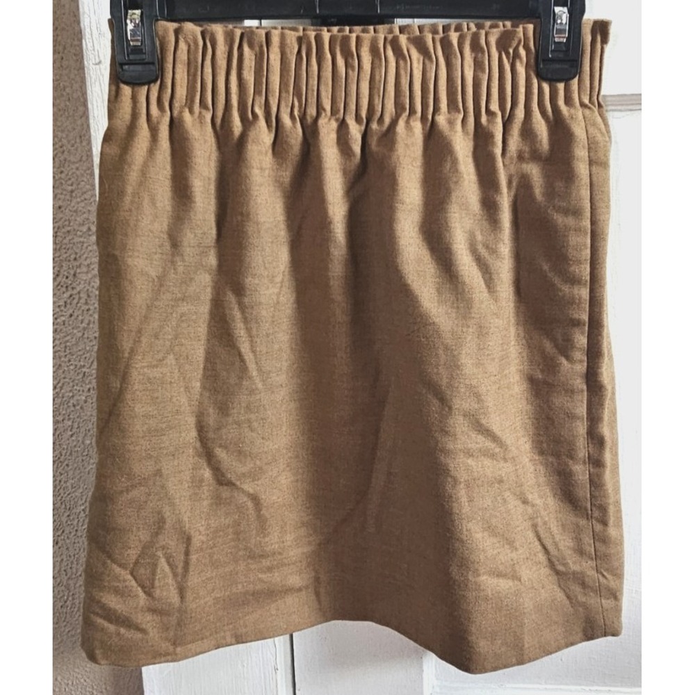 J.CREW Prominent‎ elastic scrunch waistline Laine wool blend lined womans 00
